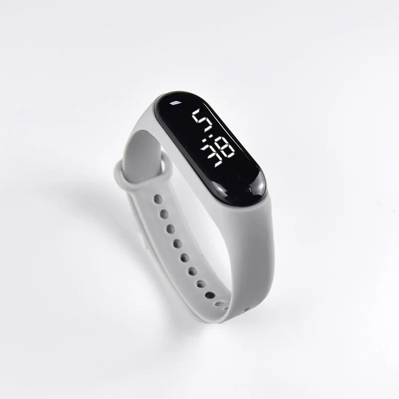 Kids LED Touch Sports Watch – Silicone Digital Bracelet, 45mm Waterproof (5ATM) Cartoon Character Design for Girls & Boys