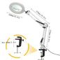 LED Magnifying Lamp 72-LED USB Illuminated Magnifier 8X/10X Adjustable Arm for Soldering, Repair, Crafts & Skincare