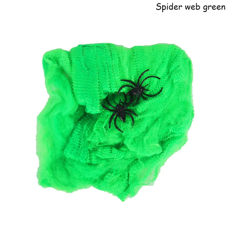 Halloween Artificial Spider Web Stretchy Cobweb Decoration – Cotton Cobweb for Haunted House, Bar & Party Props – 5 Colors, 20g or 40g