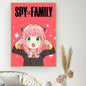 Classic Retro Wall Art, Anime "Spy X Family", HD Canvas Printed Poster, Home Living Room Bedroom Decorative Painting