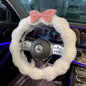Plush Velvet Steering Wheel Cover – Soft Winter Car Handlebar Cover for Women, Cute High-End Interior Accessory