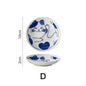 Japanese-Style Ceramic Lucky Cat Sauce Dish - Cute Dessert & Sushi Plate (1 or 4-Pack)
