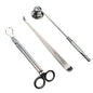 3-Pack Candle Wick Trimmer, Snuffer and Wick Hook Set Stainless Steel Portable Candle Accessories