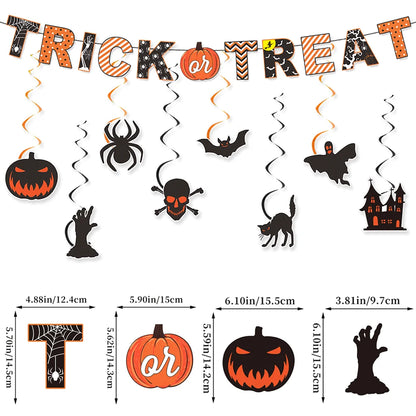Halloween Party Decoration Set, Banner, Garland, Spider Web and More