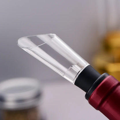 Wine Aerator Pourer Spout with Stopper – Portable Wine Decanter Pouring Tool