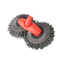 LEIBOO Car Washer Mop Foam Wash Chenille Brush Double Brush Head Roof Window Cleaning Maintenance Three-Section Telescopic Mop