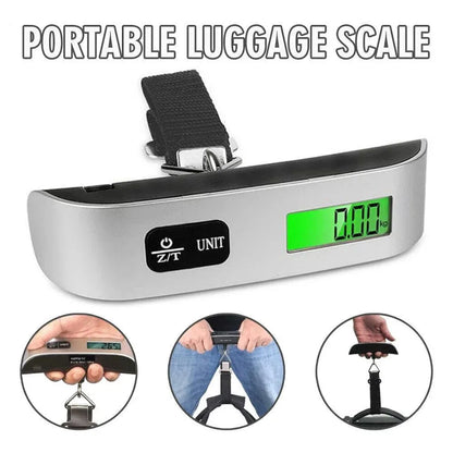Digital Luggage Scale 110 lb / 50 kg Portable Handheld Hanging Baggage Scale with LCD