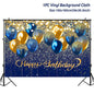 Gold Glitter Happy Birthday Party Backdrop For Photo Black  Happy Birthday Adult Theme Party Decoration Supplies DIY Backdrops
