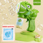 6-Hole Dinosaur Bubble Machine with Lights — Automatic Electric Bubble Gun & Soap Blower for Kids