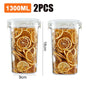 Airtight Vacuum-Seal Food Storage Canister – 460ml / 700ml / 1300ml / 1800ml (15.5–60.9 fl oz) for Coffee, Tea & Cereal