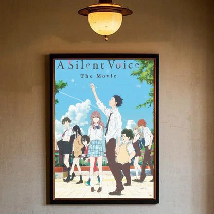 A Silent Voice Movie Poster HD art sticky wall waterproof home living room bedroom bar aesthetic decoration