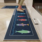 VIKAMA 1/2PC Cartoon Easy To Manage Kitchen Floor Mat Home Long Crystal Velvet Carpet Dirt Resistant and Non-Slip Floor Mat