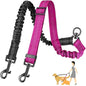 Adjustable Dual Dog Leash Coupler – No-Tangle Shock-Absorbing Bungee Splitter for Two Dogs (16.5–22.4 in / 42–60 cm, Elastic to 31.5 in / 80 cm)