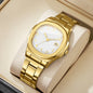 Luxury Men's Square Dial Alloy Strap Quartz Watch - Business & Casual