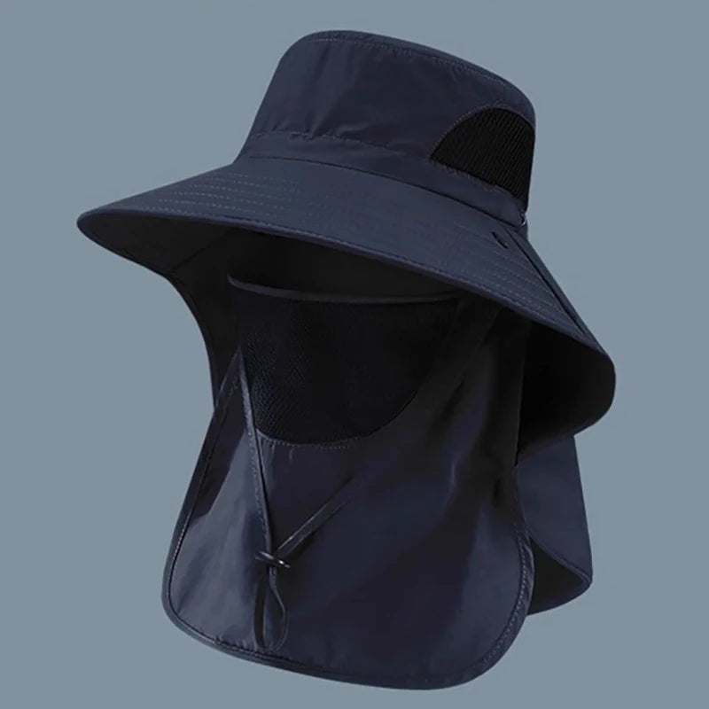 UV Protection Sun Hat with Neck Flap – Outdoor Fishing, Hiking & Camping Cap for Men & Women, Bucket Hat Visor, 6 Colors