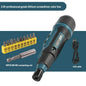 3.6V Mini Cordless Electric Screwdriver — Torque Adjustable Straight Handle, 6.35mm (1/4") Hex Chuck, 1300mAh Lithium Battery