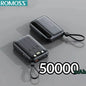 4-in-1 Portable Power Bank with Built-In Cables & LED Digital Display — 10,000/30,000/50,000mAh, 120W Fast Charge