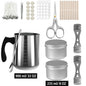 DIY Candle Making Kit with 500W Electric Hot Plate, 900ml/600ml Stainless Steel Melting Pot, Thermometer & Candle Tins