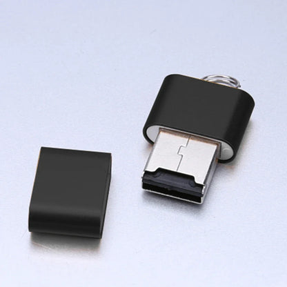 Mini Aluminum USB 2.0 Micro SD / TF Card Reader - High-Speed 480 Mbps, Plug & Play