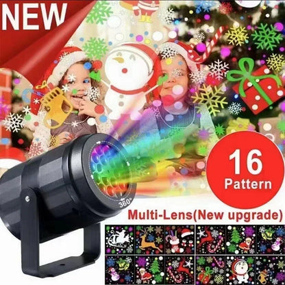 Snowflake USB LED Projector Rotating Light for Outdoor & Indoor Christmas Decor