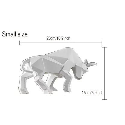 Nordic Modern Simple Resin Bull Ornaments Creative Home Decoration Crafts Indoor Study Office Cow Statue Animal Figurine