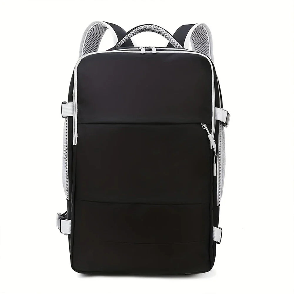 Spacious Travel Backpack – Multifunctional Carry-On with Luggage Strap, Casual Unisex Daypack