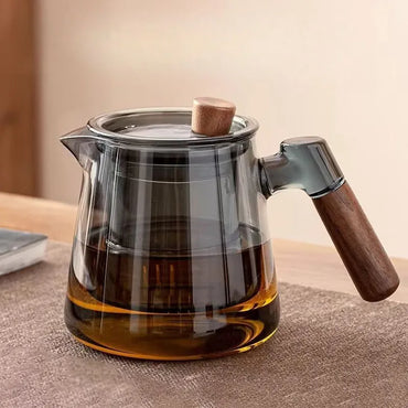 600ml (20.3oz) Borosilicate Glass Teapot with 120ml (4.1oz) Teacups - Clear Loose Leaf & Flower Tea Set