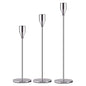 3-Piece Metal Candle Holder Set – European Modern Tabletop Candlesticks for Wedding, Party & Home Decor (24/29/34 cm | 9.4/11.4/13.4 in)
