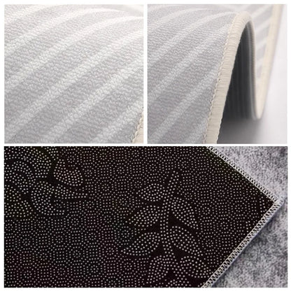 VIKAMA Modern Simple Entry Door Mat Semi-circular Non-slip Dirty Resistant Entryway Foot Mat Kitchen Carpet Home Decoration
