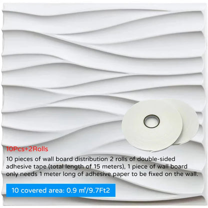 10PCS 30x30cm Wall Sticker 3D Wall Panels Indoor Wall Decoration For Living Room Bedroom Hotel Office Mural Tile-Panel-Mold