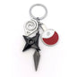 Anime Ninja Keychain Set: Kunai, Shuriken & Red Cloud Charms for Backpack, Car & Keys