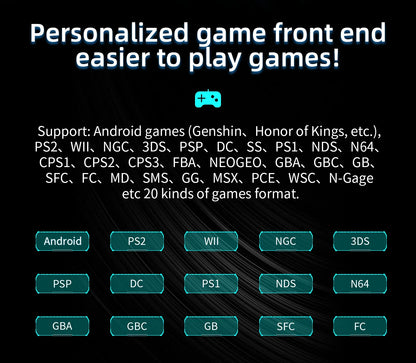 4.0-inch (10.16 cm) Android Handheld Gaming Console – Metal Shell IPS Touchscreen, 128GB, 3000+ Retro Games