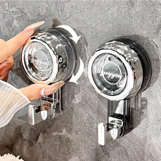 Powerful Reusable Suction Cup Hook Heavy-Duty Traceless Shower & Wall Hook 3.54 x 2.28 in (9 x 5.8 cm)
