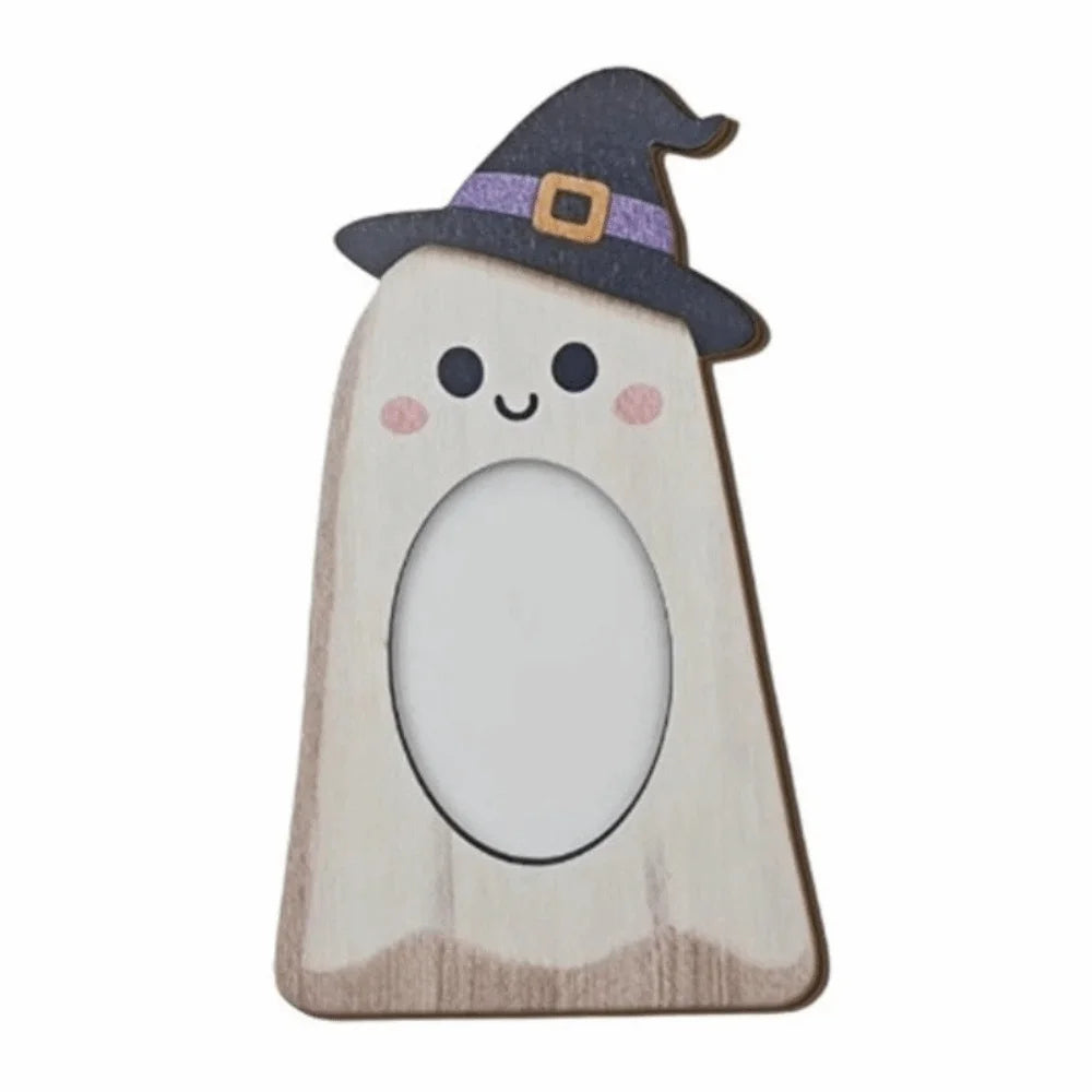 Halloween Ghost Wooden Picture Frame Tabletop Decor