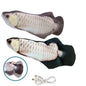 USB Rechargeable Floppy Fish Cat Toy - Interactive Electronic Plush Fish for Cats & Dogs