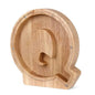 26-Letter Wooden Piggy Bank A-Z Alphabet Coin Money Box Kids Savings Jar Desktop Decor Gift