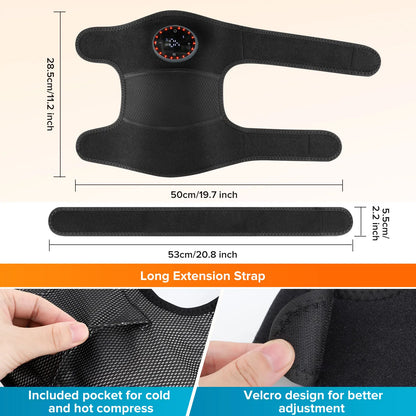 Smart Heated Knee Massager Vibration Hot Compress for Knee, Shoulder & Elbow — Adjustable Heat & Intensity