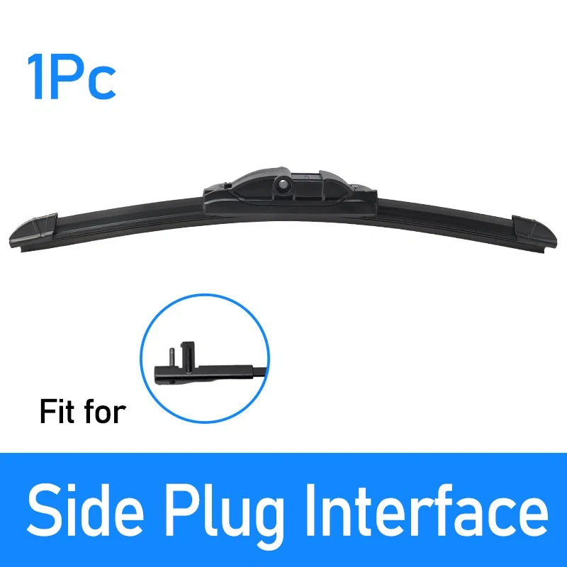 1Pc Universal Front Car Wiper Blades Durable Rubber Soft Frameless Bracketless Brushes Windshield Windscreen Window Accessories