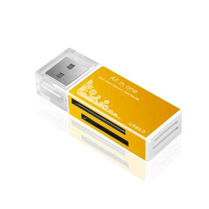 USB 2.0 4-Port Multi Card Reader – SD/TF/SDHC/MMC/MS/M2 Adapter for Laptop & Desktop