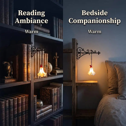 Ghost Reading Book Night Light Ornament, 20 x 18cm
