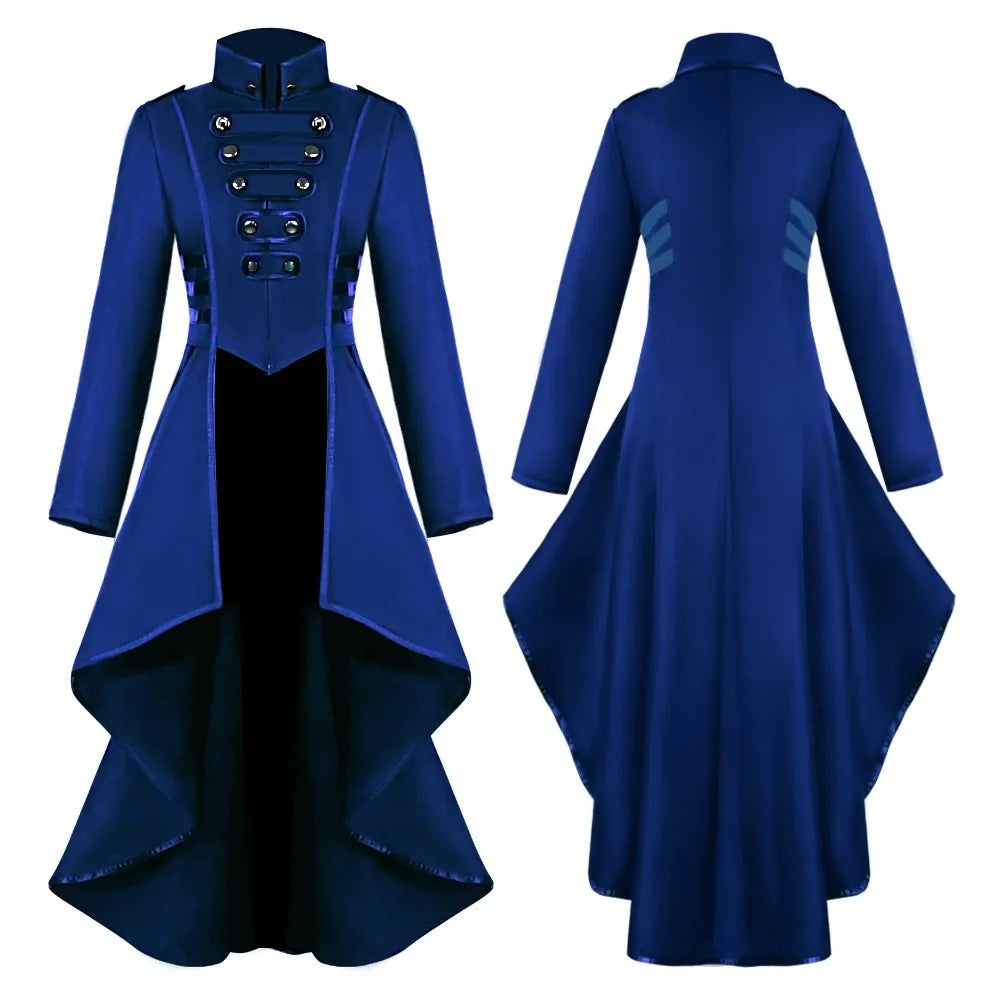 Women’s Gothic Steampunk Tailcoat Jacket, Halloween Costume