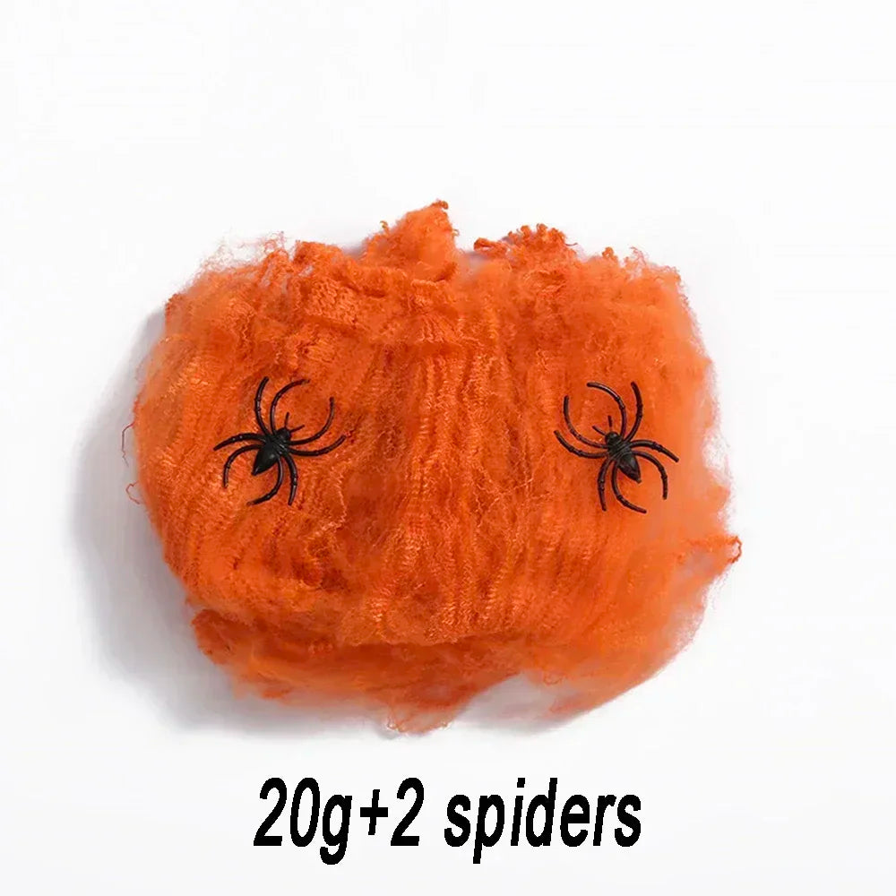 Cotton Spider Web Halloween Decoration - 6 Colors