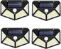100-LED Solar Wall Light with PIR Motion Sensor - Outdoor Solar Powered Garden & Pathway Lamp