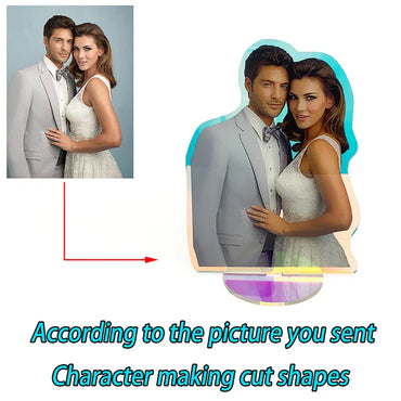 Personalized Holographic Acrylic Photo Keychain – Custom Transparent Pet & Portrait Charm