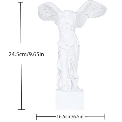 Greek Statue Resin Roman Louvre Winged Victory Goddess Figurine Angel Sculpture Home Decor Living Room Office Ornament