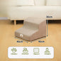 2/3-Step Pet Stairs Ramp for Dogs and Cats – Memory Foam with Removable Washable PU Cover, Sofa Trainer Stairs
