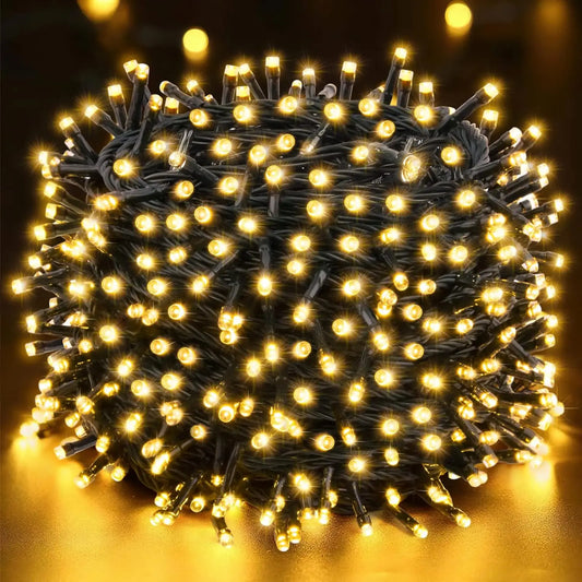 LED Christmas Fairy String Lights 10-100M (33-328 ft) IP65 Waterproof – 110V-220V EU/US Plug, Warm White/White/Multicolor, Dimmable