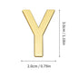 1Pcs Metal Self Adhesive House Number English Alphabet Letters for Apartment Room Door Plate Table Mailbox Number Stickers 3*2cm