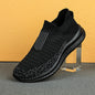Breathable Men's Lightweight Slip-On Mesh Walking Sneakers - Non-Slip Vulcanized Sole