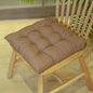 Tie-On Rectangle Dining Chair Seat Cushion - Thick Polyester Cotton Pad for Dining, Floor & Meditation